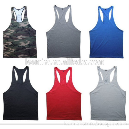 Men's custom colorful string gym singlets